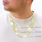 10K Yellow Gold Flat Herringbone Chain Necklace