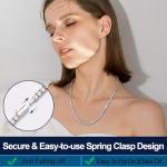 Moissanite Tennis Necklace in 18k White Gold