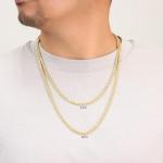 10K Yellow Gold Diamond Cut Rope Chain Necklace