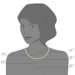 Two Tone Reversible Omega Chain Necklace In 14k Yellow Real Gold And Sterling Silver, 4mm, 18"