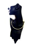 Two Tone Reversible Omega Chain Necklace In 14k Yellow Real Gold And Sterling Silver, 4mm, 18"