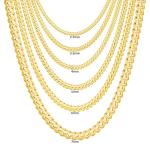18K Yellow Gold Miami Cuban Link Chain Necklace