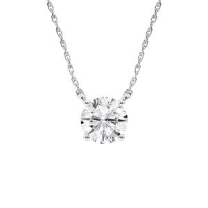 Lab Grown Diamond Necklace in 14K White Gold