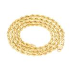 10K Yellow Gold Diamond Cut Rope Chain Necklace