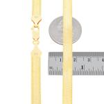 10K Yellow Gold Flat Herringbone Chain Necklace