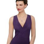 Baguette and Round Diamond Heart Pendant Necklace