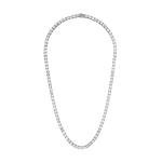 Men's Rhodium-Plated Sterling Silver Tennis Necklace