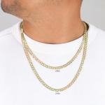 10K Yellow Gold Cuban Curb Link Chain Necklace