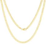 14K Gold Cuban Curb Link Chain Necklace 16"-30