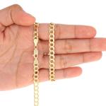 10K Yellow Gold Cuban Curb Link Chain Necklace
