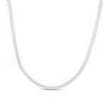 14k White Gold Herringbone Necklace and Bracelet Set