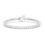 14K White Gold Tennis Bracelet With 3 Carat Lab Grown Diamond, 6.5 Inches Length, IGI Certified, Classic Diamond Tennis Bracelet 4 Prong (E-F Color, VVS-VS), Tennis Bracelet For Women, Fine Jewelry