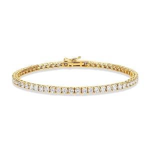 ARAIYA FINE JEWELRY 14K Yellow Gold Round-shape Lab Grown Diamond Tennis Bracelet (7 cttw, E-F Color, VS1 Clarity), 7"