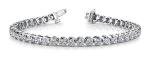 Houston Diamond District 5 Carat 14K White Gold Classic Stackable LAB GROWN Diamond Tennis Bracelet 3 Prong Luxury Collection (D-E Color, VS1-VS2 Clarity)