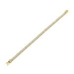 ARAIYA FINE JEWELRY 14K Yellow Gold Round-shape Lab Grown Diamond Tennis Bracelet (7 cttw, E-F Color, VS1 Clarity), 7"
