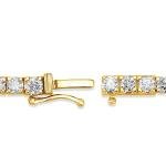 ARAIYA FINE JEWELRY 14K Yellow Gold Round-shape Lab Grown Diamond Tennis Bracelet (7 cttw, E-F Color, VS1 Clarity), 7"