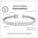 7.00 Carat Lab Grown Diamond Tennis Bracelet