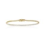 Amazon Essentials IGI Certified 2 Carat Lab Grown Diamond Tennis Bracelet in Solid Yellow 14K Gold - Gold Bracelet - Classic Tennis Bracelet for Women - Size 7 Inches