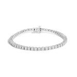 Haus of Brilliance .925 Sterling Silver 1.0 Cttw Lab Grown Diamond Illusion-Set Miracle Plate Tennis Bracelet (G-H Color, VS1-VS2 Clarity) - Size 7.25"