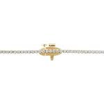 Amazon Essentials IGI Certified 2 Carat Lab Grown Diamond Tennis Bracelet in Solid Yellow 14K Gold - Gold Bracelet - Classic Tennis Bracelet for Women - Size 7 Inches