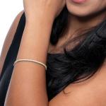 Amazon Essentials IGI Certified 2 Carat Lab Grown Diamond Tennis Bracelet in Solid Yellow 14K Gold - Gold Bracelet - Classic Tennis Bracelet for Women - Size 7 Inches