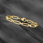 Ross-Simons Italian 14kt Yellow Gold Paper Clip Link Bracelet. 8 inches