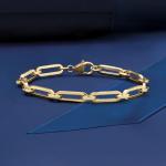 Ross-Simons Italian 14kt Yellow Gold Paper Clip Link Bracelet. 8 inches