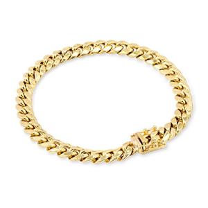 Nuragold 14k Real Yellow Gold Miami Cuban Link 6.5mm Chain Bracelet (7"-9") Italian Jewelry for Men & Women - 7"