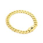 Nuragold 10k Real Yellow Gold Royal Monaco 7.5mm Miami Cuban Link Bracelet (6"-9") Italian Jewelry for Men & Women - 6"