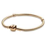 PANDORA Jewelry Moments Gold Clasp Charm Gold 14K Bracelet, 9.0"