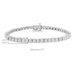 Haus of Brilliance .925 Sterling Silver 1.0 Cttw Lab Grown Diamond Illusion-Set Miracle Plate Tennis Bracelet (G-H Color, VS1-VS2 Clarity) - Size 7.25"