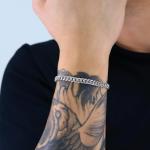 Nuragold 10K Real White Gold Miami Cuban Link 5.5mm Chain Bracelet (7"-9") Italian Jewelry for Men & Women - 7.5"