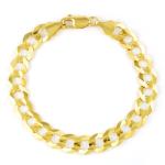 10k Yellow Gold Cuban Curb Link Chain Bracelet