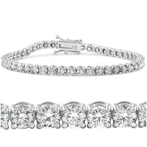 Pompeii 7ct Diamond Tennis Bracelet 14K White Gold Women's 7" Round Cut