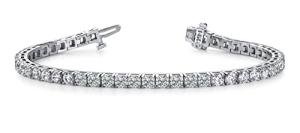 6 Carat 10K White Gold LAB GROWN Classic Diamond Tennis Bracelet 4 Prong Ultra Premium Collection (D-E Color, VS1-VS2 Clarity) - 7 Inches