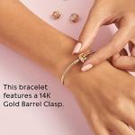 PANDORA Jewelry Moments Gold Clasp Charm Gold 14K Bracelet, 9.0"