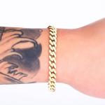 Nuragold 10k Real Yellow Gold Royal Monaco 7.5mm Miami Cuban Link Bracelet (6"-9") Italian Jewelry for Men & Women - 6"