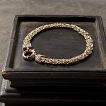 14kt Gold Byzantine Bracelet with Diamonds - 7