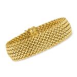 Italian 14kt Yellow Gold Riso-Link Bracelet