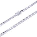 Nuragold 10K Real White Gold Miami Cuban Link 5.5mm Chain Bracelet (7"-9") Italian Jewelry for Men & Women - 7.5"