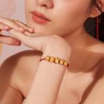 24CT Gold Snake Charm Bracelet for Women