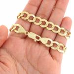10k Yellow Gold Cuban Curb Link Chain Bracelet