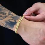 Nuragold 14k Real Yellow Gold Miami Cuban Link 6.5mm Chain Bracelet (7"-9") Italian Jewelry for Men & Women - 7"