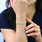 Nuragold 10k Real Yellow Gold Royal Monaco 7.5mm Miami Cuban Link Bracelet (6"-9") Italian Jewelry for Men & Women - 6"