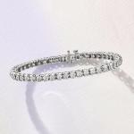 1.00 ct. Diamond Cluster Tennis Bracelet in Silver