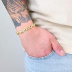 Nuragold 14k Real Yellow Gold Royal Monaco 7.5mm Miami Cuban Link Bracelet (7"-9") Italian Jewelry for Men & Women - 7.5"