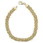 Kooljewelry 14k Yellow Gold 6 mm Byzantine Bracelet (7.5 inch)