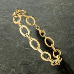 Ross-Simons Italian 14kt Yellow Gold Paper Clip Link Bracelet. 7 inches