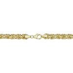 Kooljewelry 14k Yellow Gold 6 mm Byzantine Bracelet (7.5 inch)