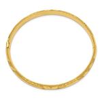 IceCarats 14K Solid Yellow Gold 7.90mm Hinged Bangle Bracelet